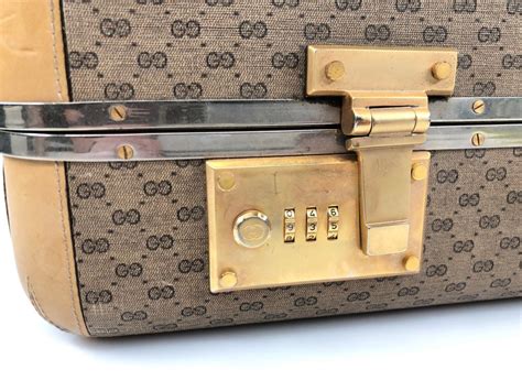 gucci hard case luggage|vintage Gucci suitcase.